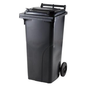 Juodas 120 ltr talpos konteineris BUITINĖMS atliekoms