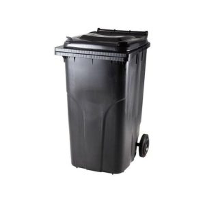 Juodas 240 ltr talpos konteineris BUITINĖMS atliekoms